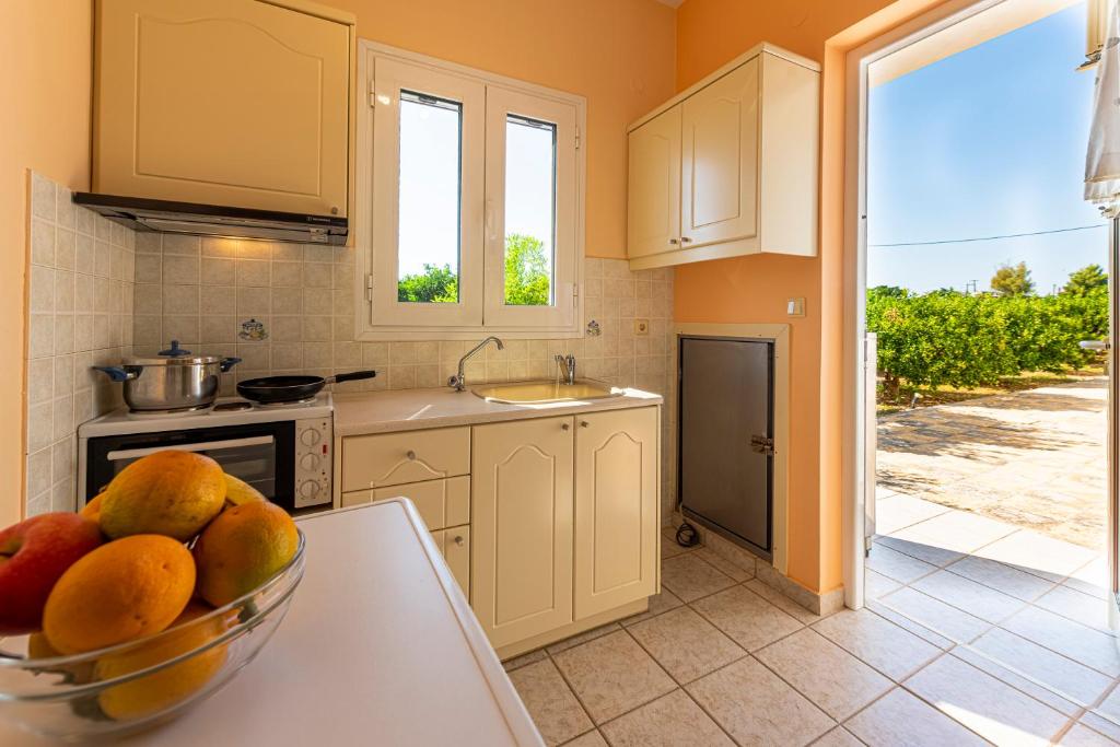 Kuchyň nebo kuchyňský kout v ubytování Anesis Residence