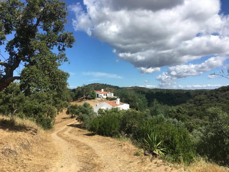 eine unbefestigte Straße, die zu einem Haus auf einem Hügel führt in der Unterkunft Monte São Francisco in São Francisco da Serra