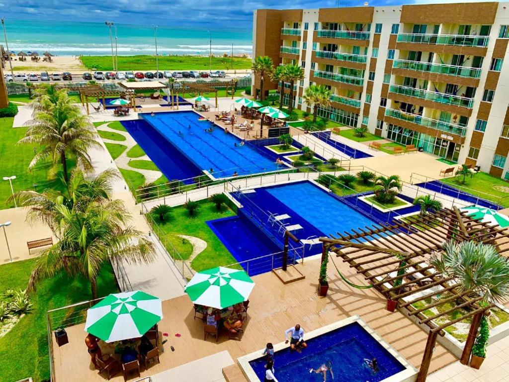 an aerial view of a pool at a resort at VG FUN 308 Praia do Futuro in Fortaleza