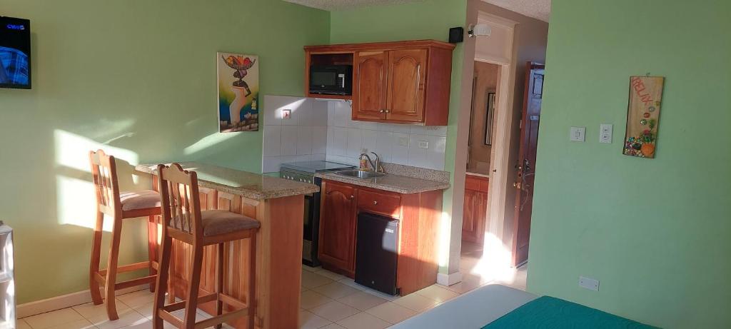 Kuchyň nebo kuchyňský kout v ubytování Beach Studio 9
