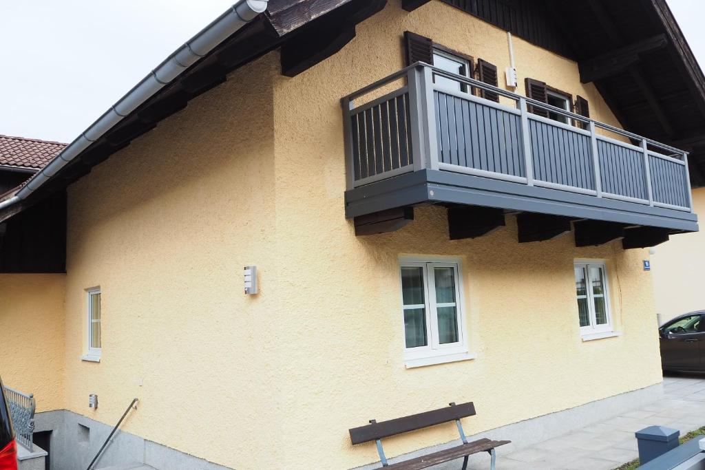 Balkón nebo terasa v ubytování Ferienwohnung Fürstenbrunn