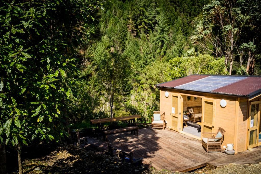 Zahrada ubytování Maitai Whare Iti - Adventure Cabins & House