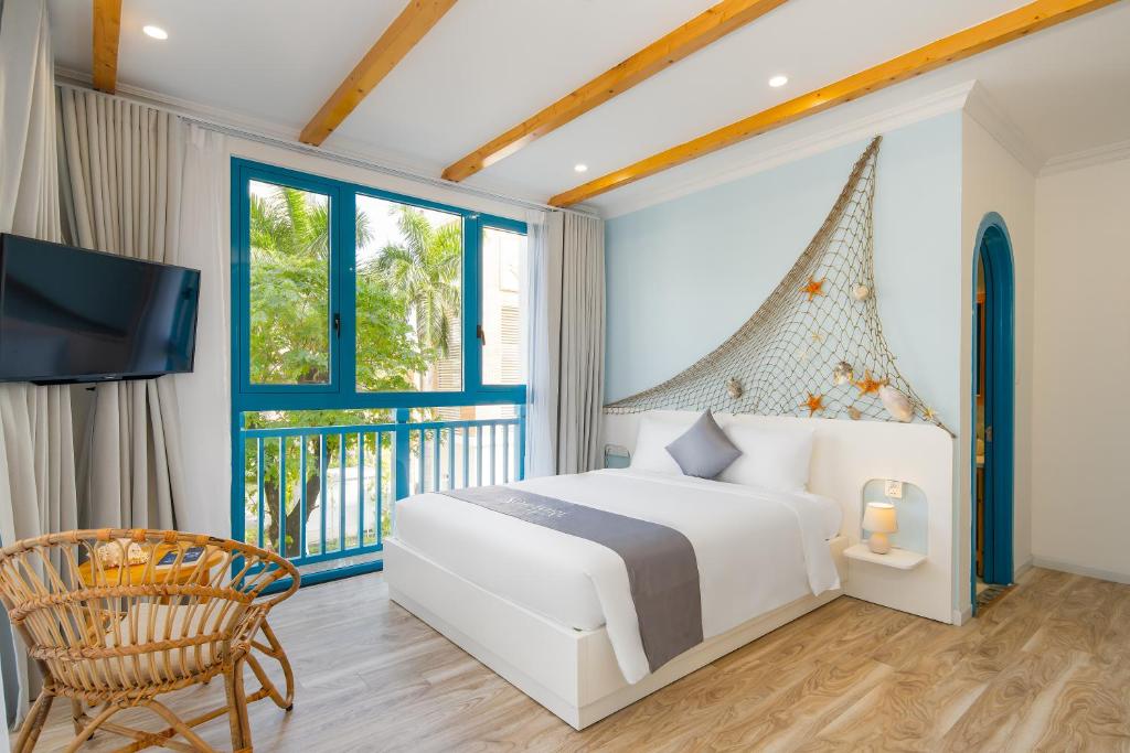 Posteľ alebo postele v izbe v ubytovaní Santori Hotel And Spa