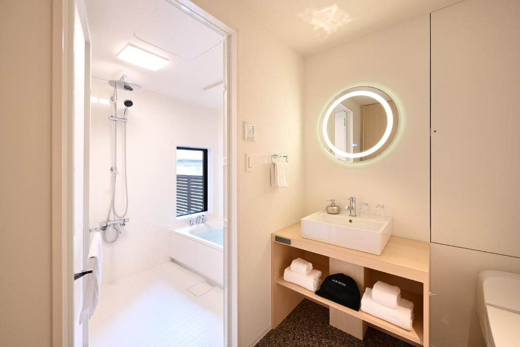 Koupelna v ubytování HOTEL KYOTOLOGY