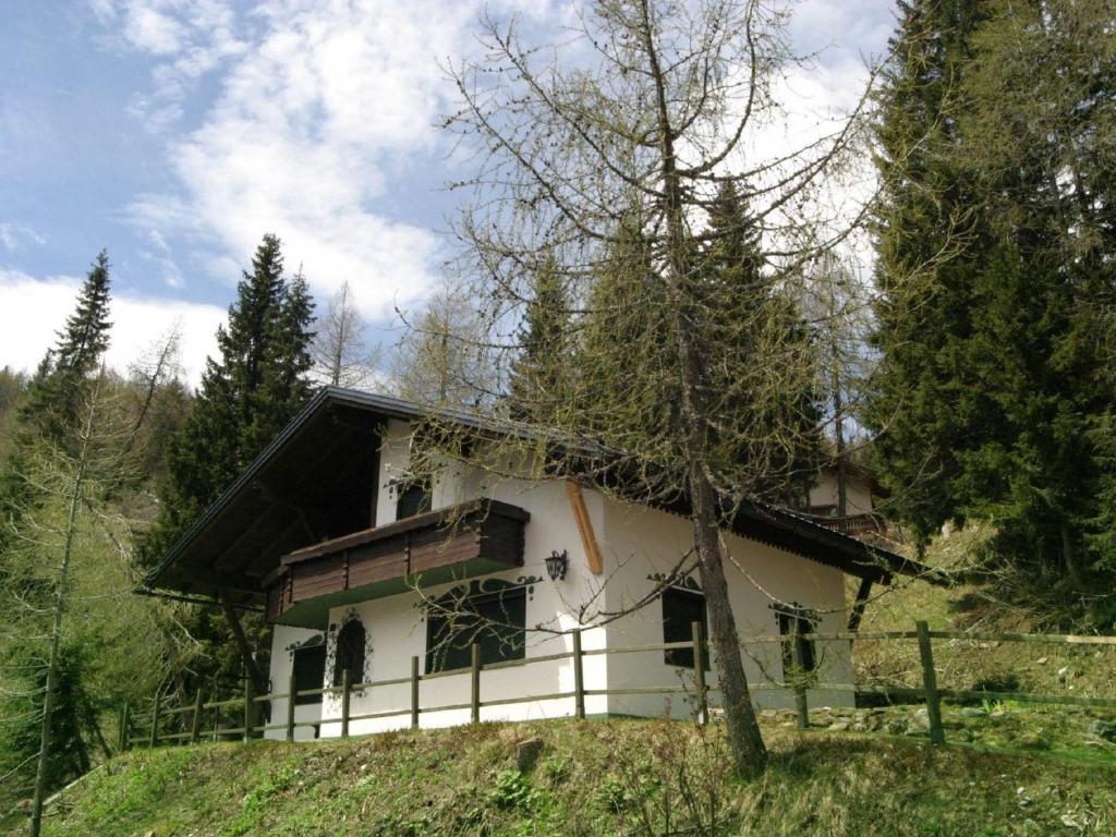 ゾンネンアルペ・ナスフェルトにあるChalet in Nassfeld ski area in Carinthiaの丘の脇の家