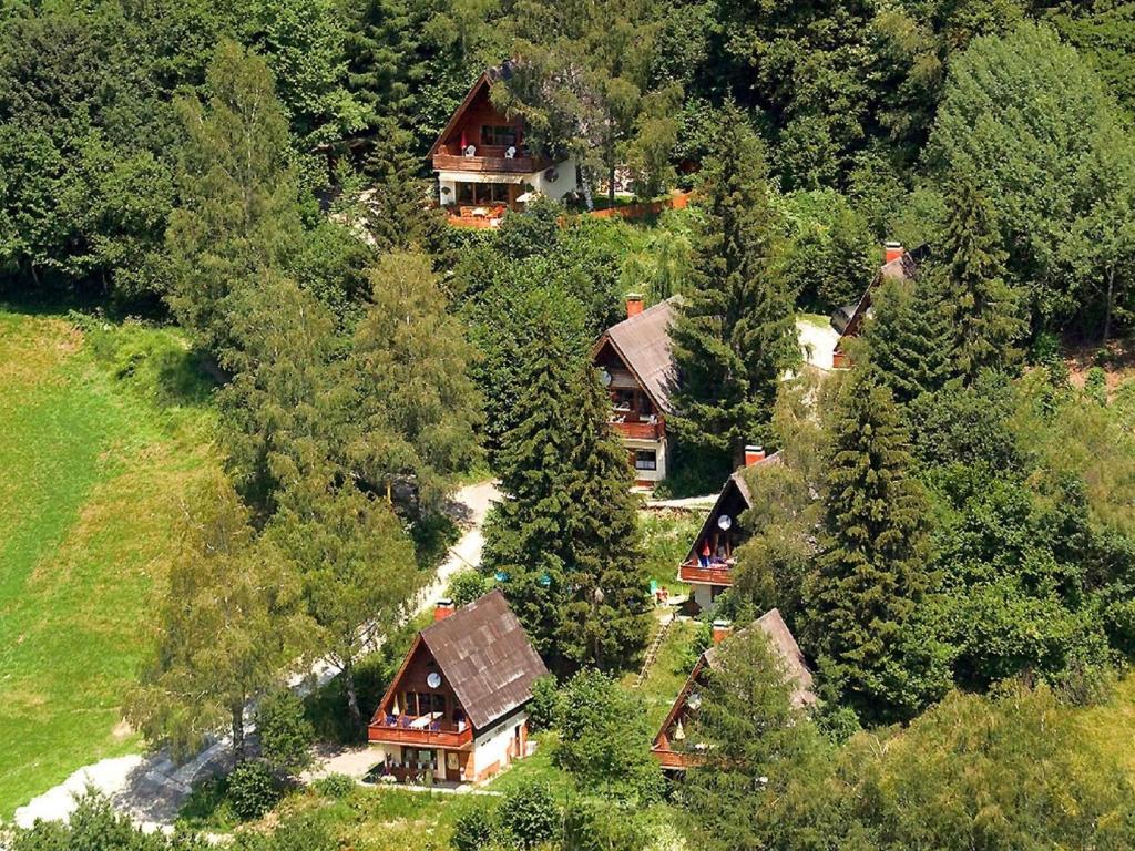 JenigにあるHoliday home in Jenig Carinthia with poolの木の家の頭上