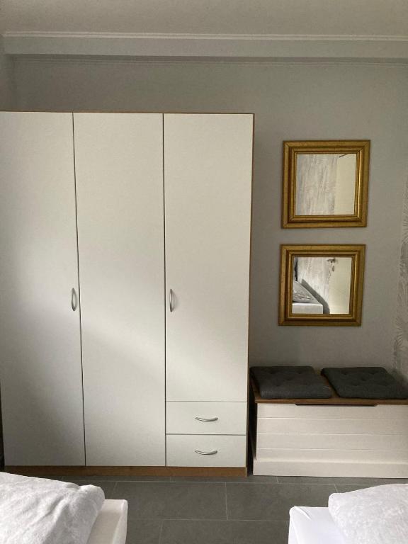 Postel nebo postele na pokoji v ubytování Ferienwohnung Haus Ilse