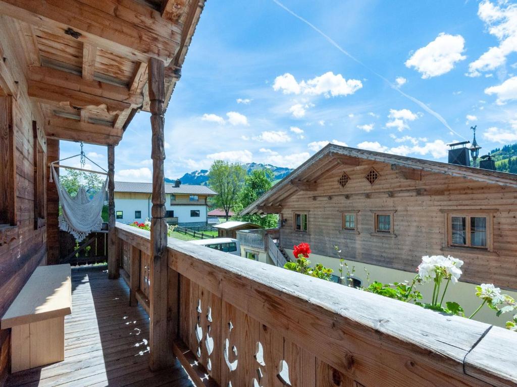 Balkón alebo terasa v ubytovaní Beautiful flat in Kirchberg near the ski area