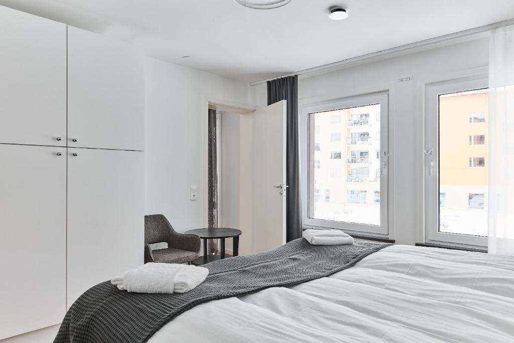 Postel nebo postele na pokoji v ubytování Continental Apartment Hotel Knivsta