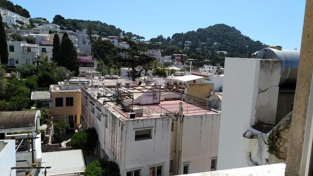 a view of a city from a building at Regina di Capri - Sopramonte - in Capri