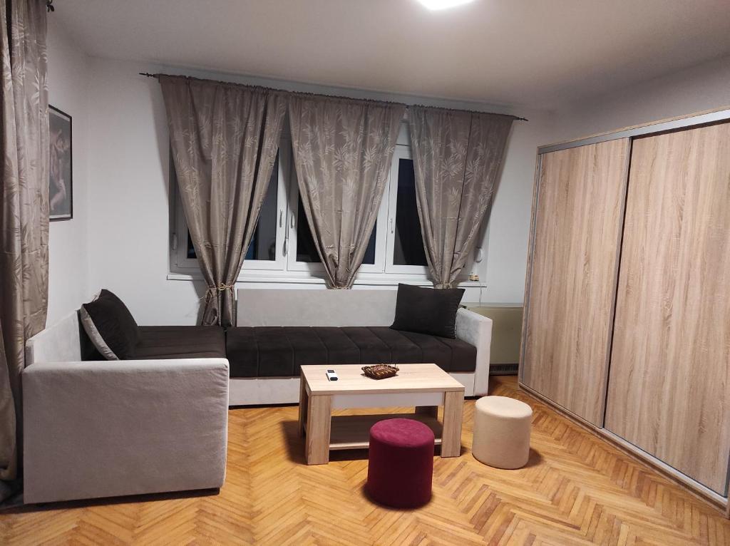 a living room with a couch and a table at Fortuna in Vrdnik