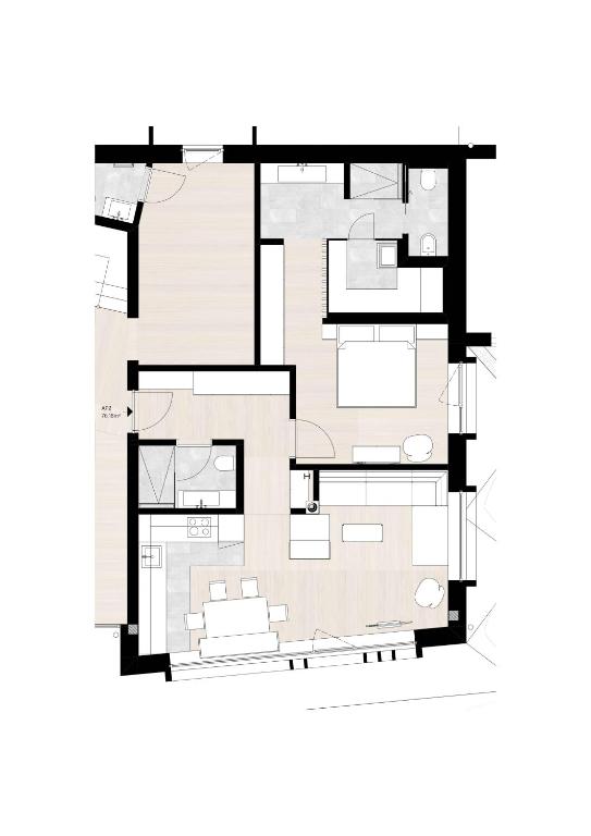 The floor plan of Residence Chalet L'Salvan
