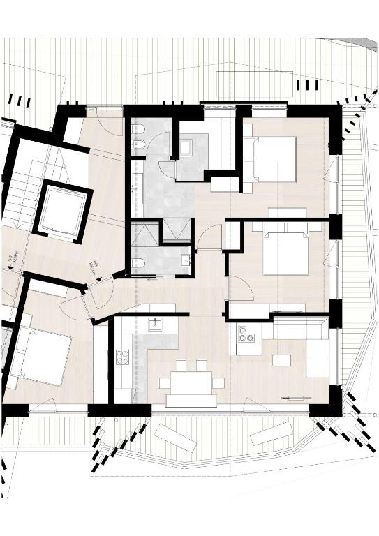 The floor plan of Residence Chalet L'Salvan
