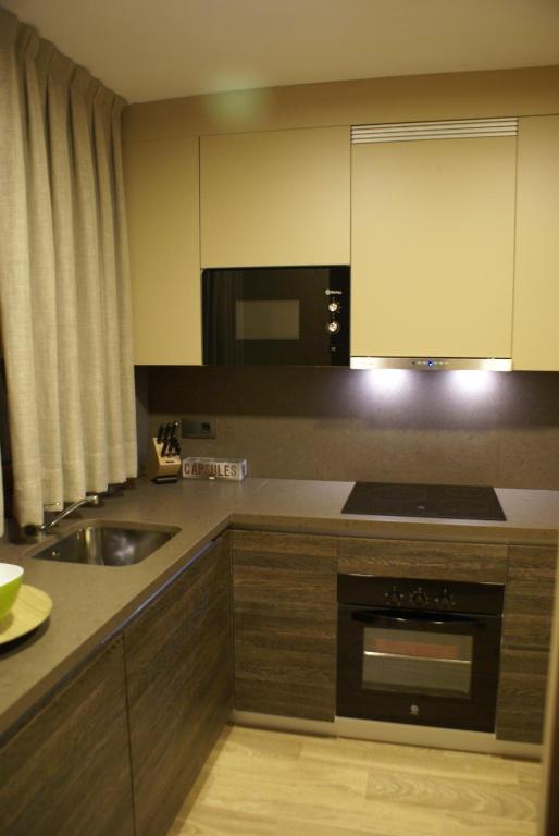 Kuchyň nebo kuchyňský kout v ubytování Apartamentos Casa Roldan
