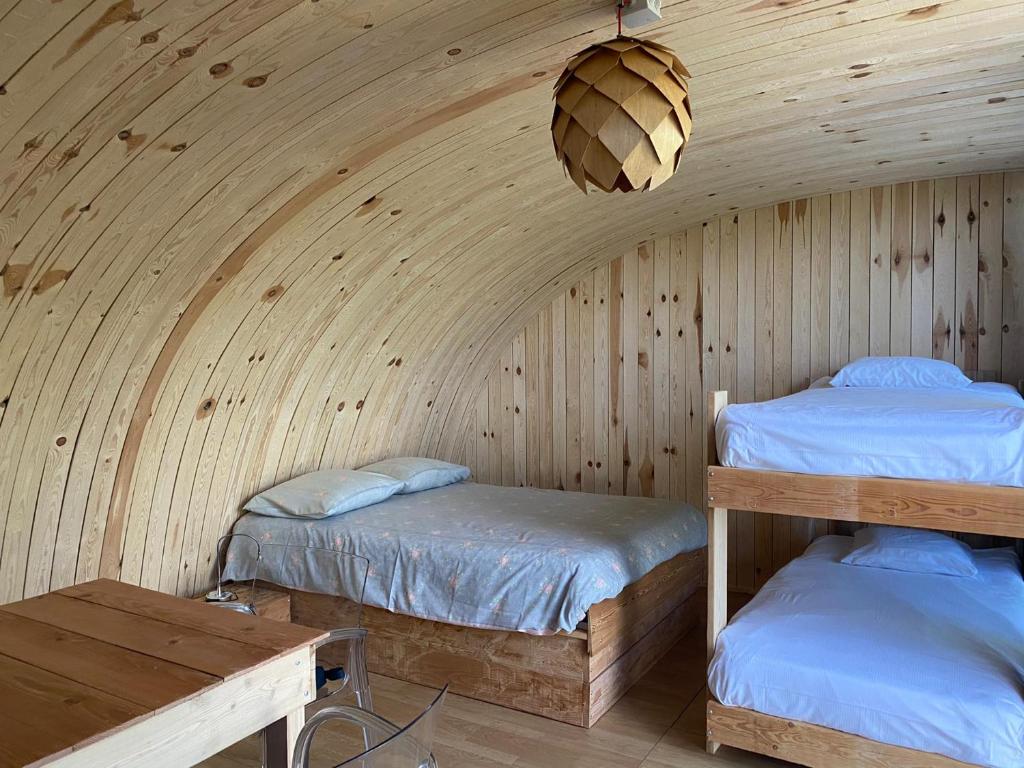 Postel nebo postele na pokoji v ubytování Eeuwenhout vakantiedomein