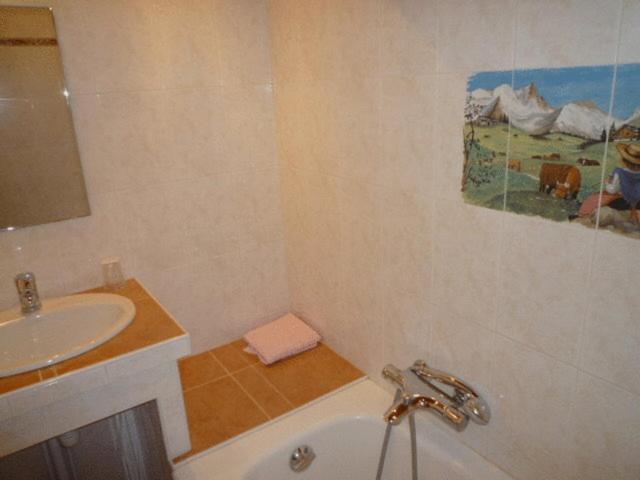 Koupelna v ubytování Hôtel Le Kandahar