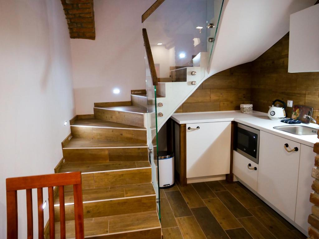 Kuchyň nebo kuchyňský kout v ubytování Apartmánový dům 13 Mezonet 1