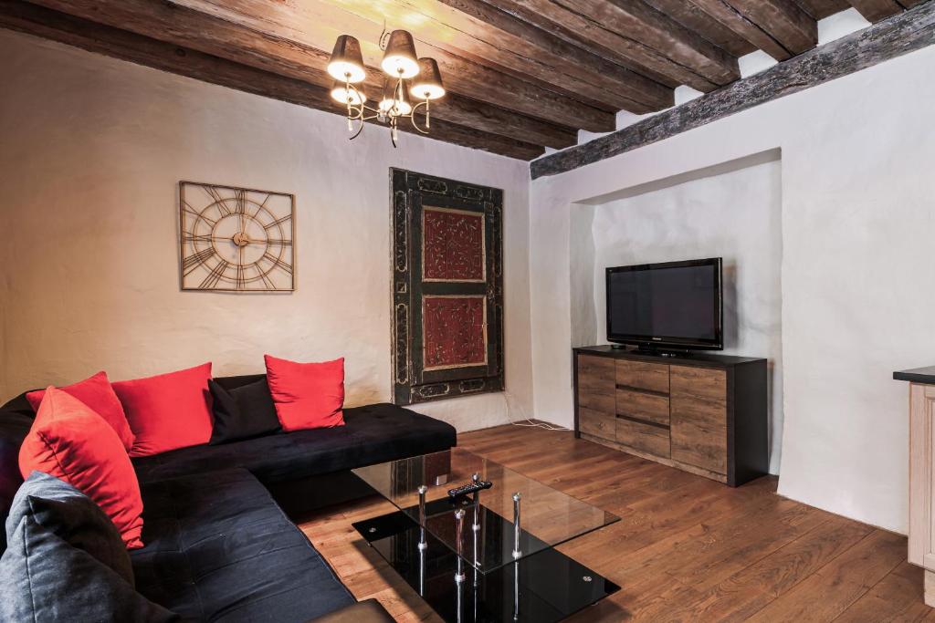 TV a/nebo společenská místnost v ubytování AirHome - Kuninga Apartment