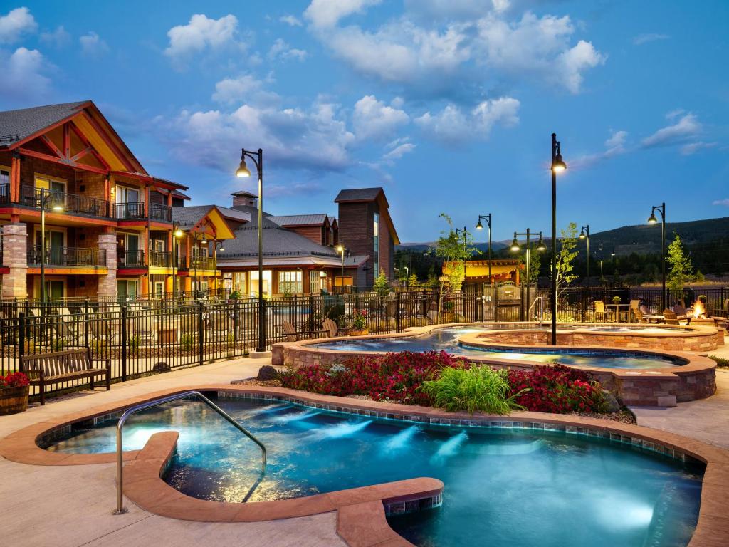 a pool at a resort with two swimming pools at Hyatt Vacation Club at The Ranahan in Breckenridge