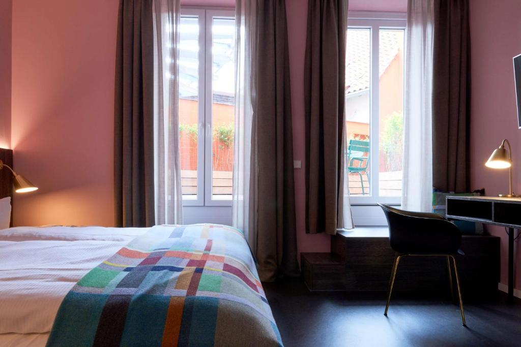Postel nebo postele na pokoji v ubytování Central Hotel Münster
