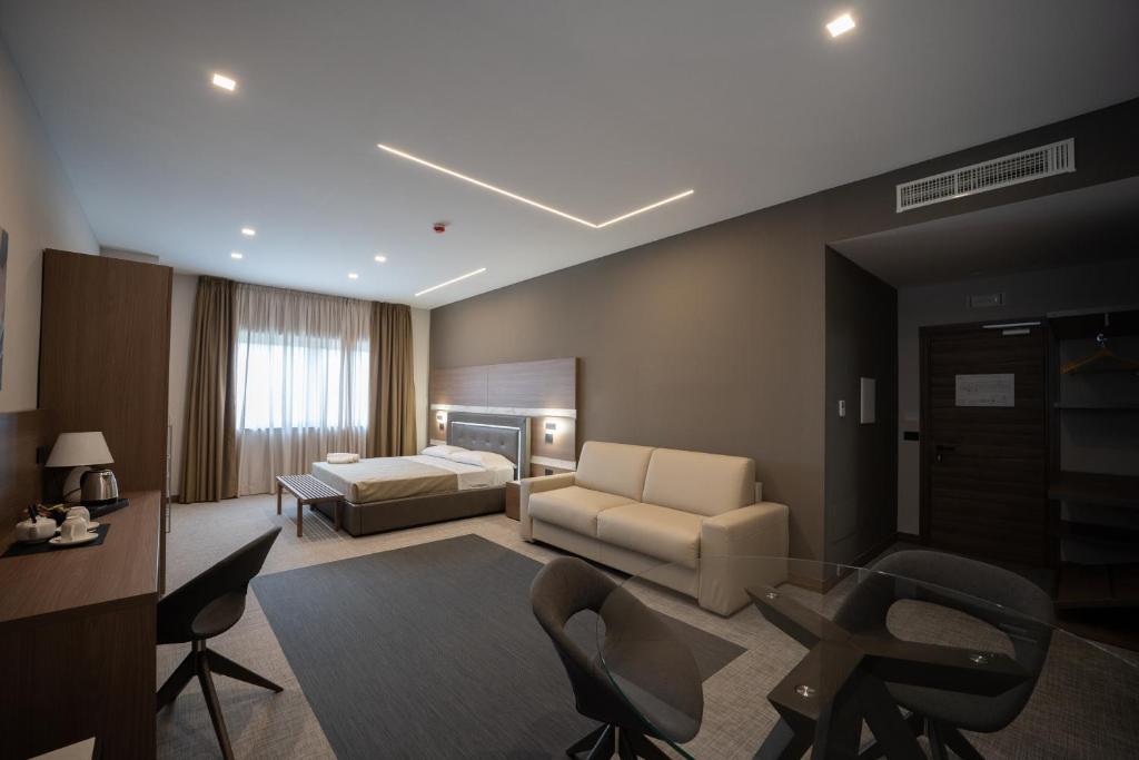 Posezení v ubytování Building Hotel