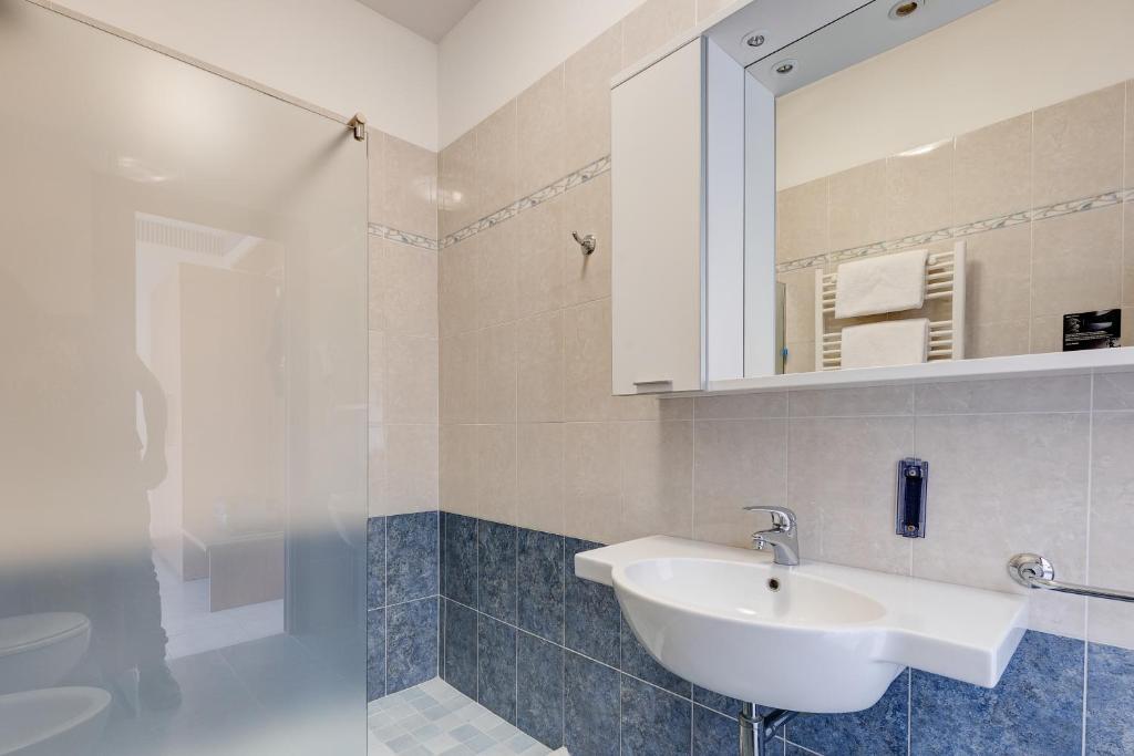 Koupelna v ubytování Hotel Nettuno