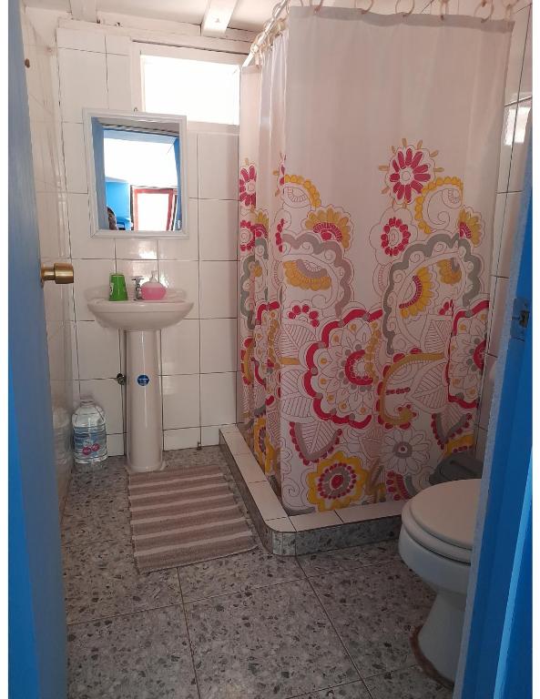 Koupelna v ubytování Hostal Sonchek