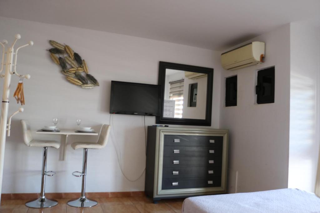 TV a/nebo společenská místnost v ubytování Apartamentos La Carmen