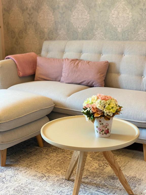 Posezení v ubytování Villa B das zauberhafte Chalet