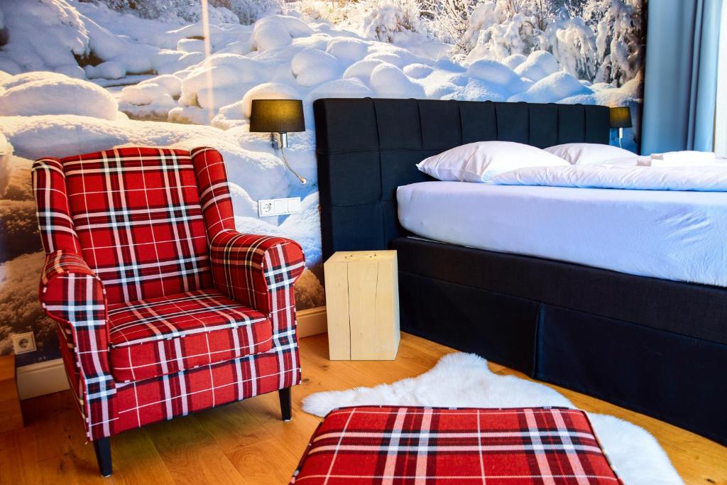 Postel nebo postele na pokoji v ubytování Design Hotel ALPENLIEBE - - - - Boutique-Flair - - - -