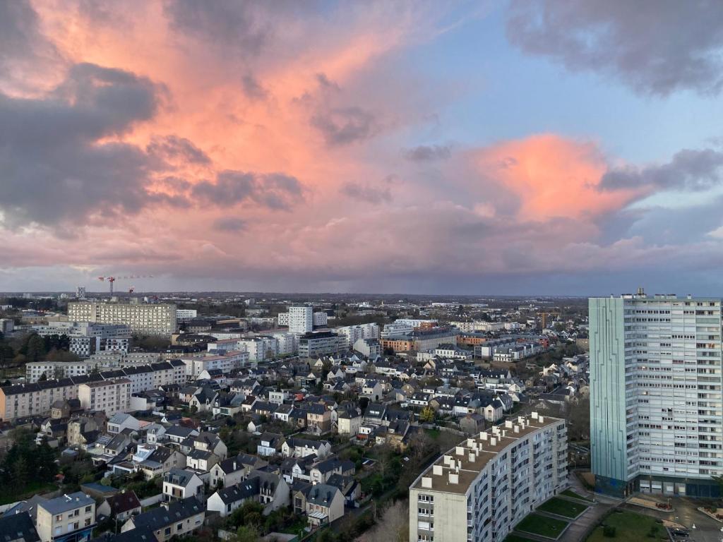 Nespecifikovaný výhled na destinaci Rennes nebo výhled na město při pohledu z apartmánu