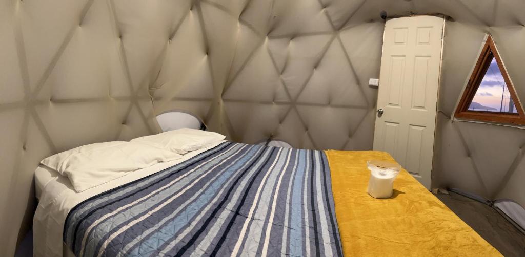 Postel nebo postele na pokoji v ubytování DOMO CAMPING