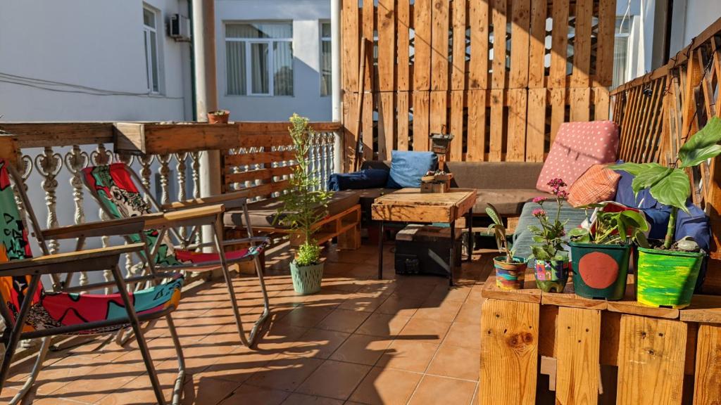 Balkón nebo terasa v ubytování Bao Hostel Kutaisi