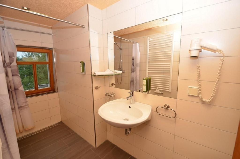 Koupelna v ubytování Hotel Köhlerhütte