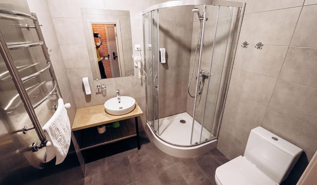 Koupelna v ubytování Loft Hotel