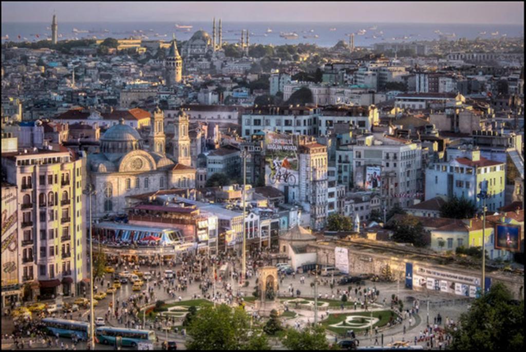a view of a city with a lot of buildings at Venus Hotel Taksim in Istanbul