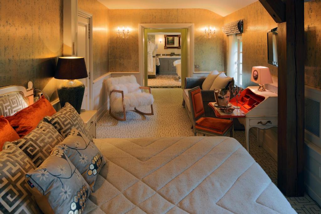 Posezení v ubytování Hôtel Le Cep & Spa