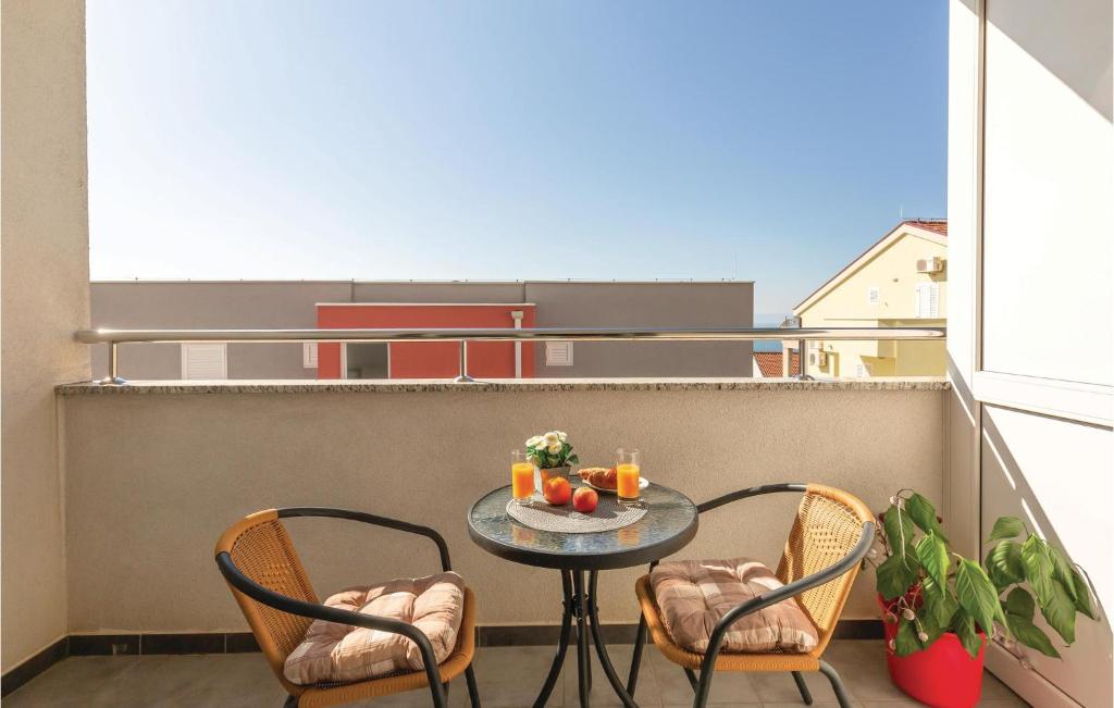 Balkón alebo terasa v ubytovaní Studio Apartment In Makarska