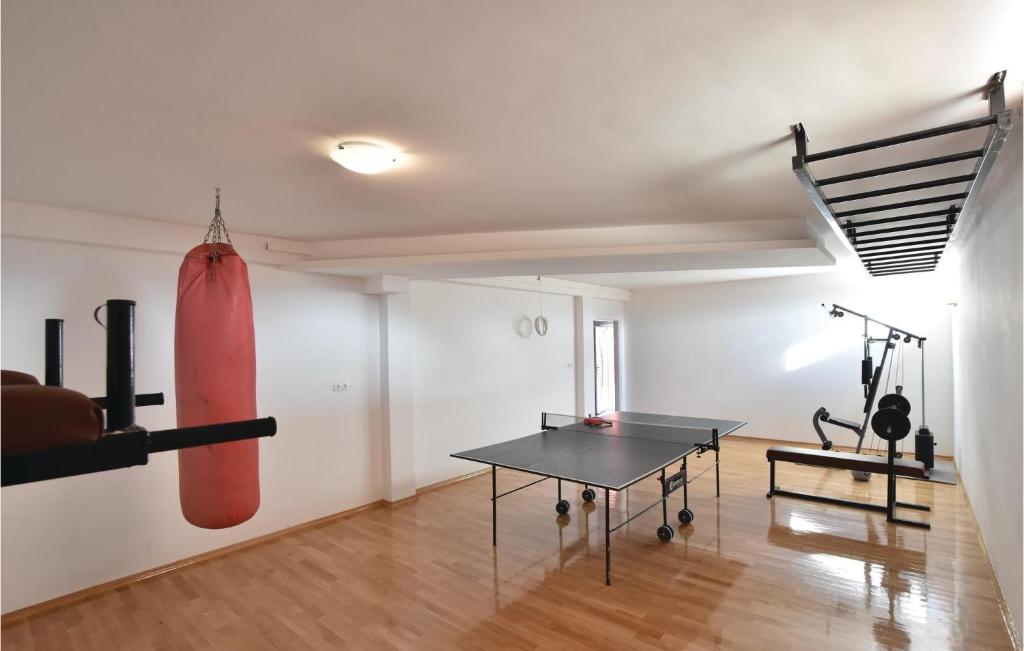 Stolní tenis v ubytování Lovely Home In Rumin With Kitchen nebo okolí