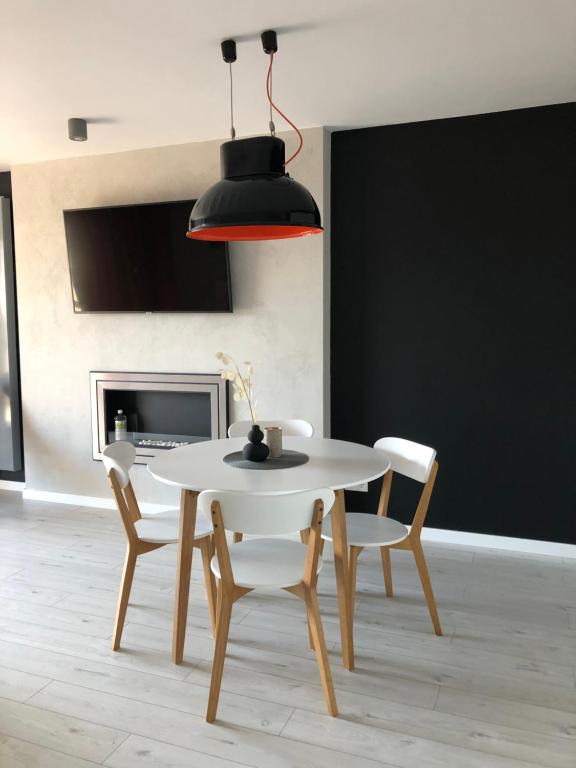 Kuchyň nebo kuchyňský kout v ubytování Apartament Przewidoki