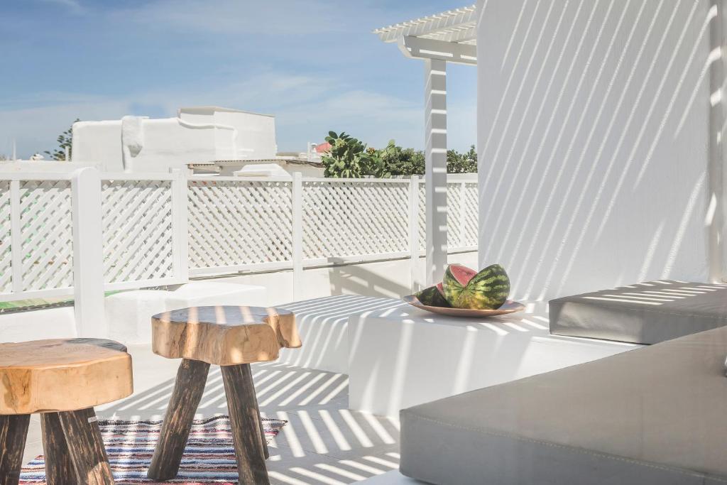 Balkón nebo terasa v ubytování Kostantis Town Suites