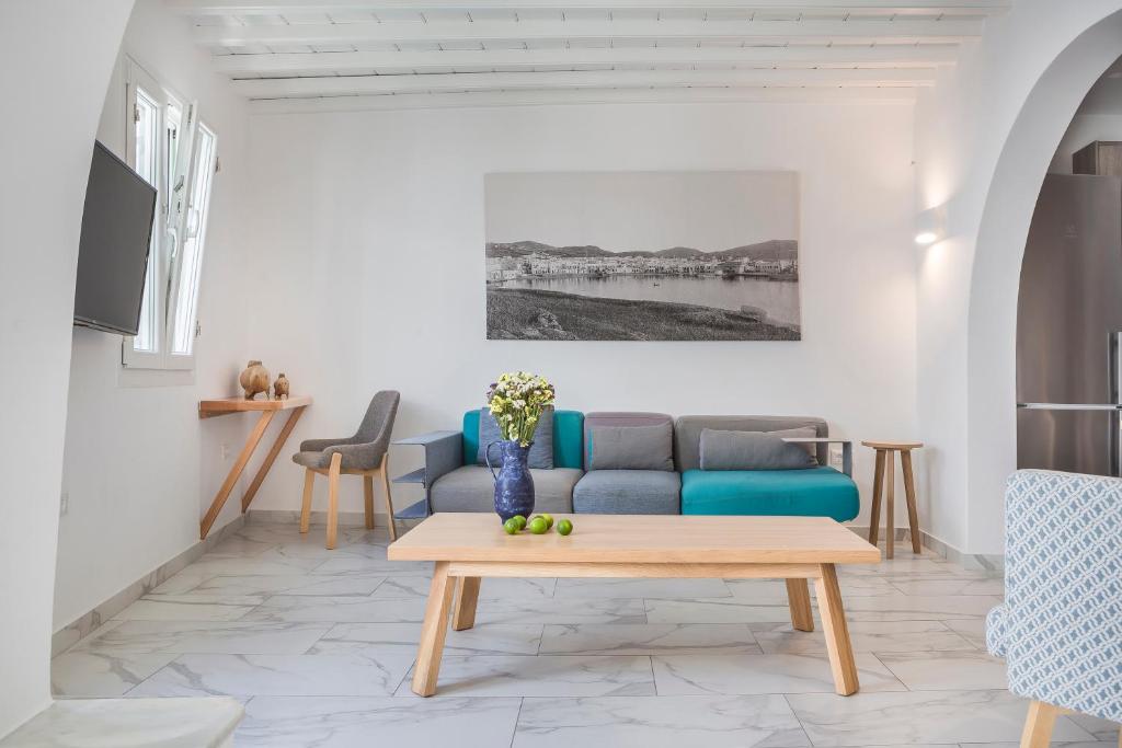 Posezení v ubytování Kostantis Town Suites
