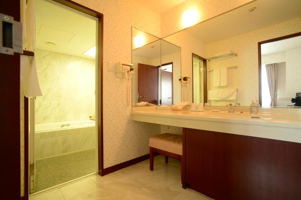 Koupelna v ubytování Hotel Bientos