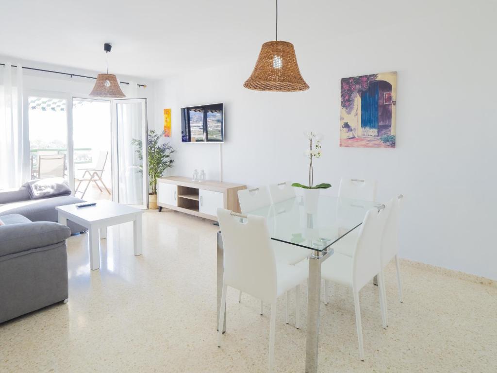 A seating area at Cubo's La Terraza del Mar
