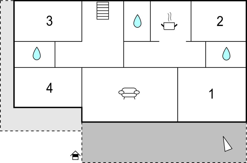 Plan de l&#39;&eacute;tablissement Gorgeous Apartment In Senj With Kitchen