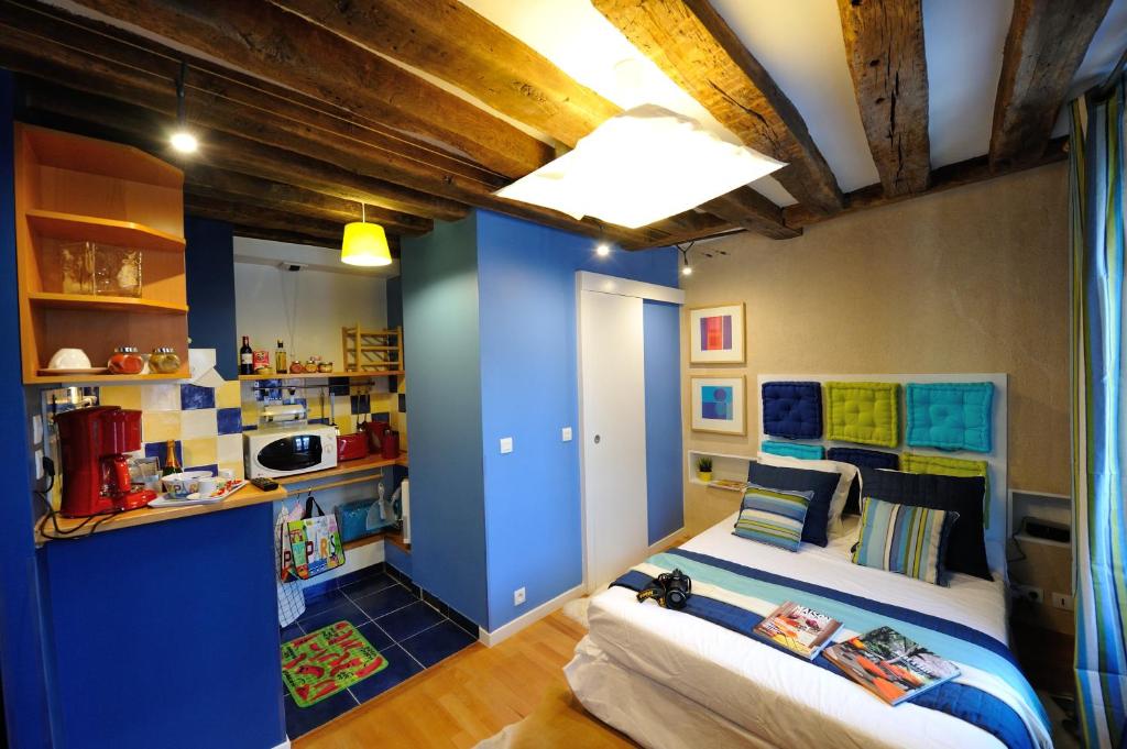 Les Patios du Marais 1 - Studio Apartment A3DF Blue Lagoon