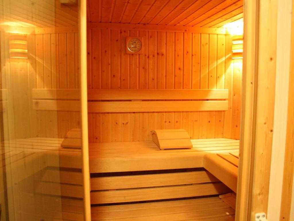 Posteľ alebo postele v izbe v ubytovaní Apartment with balcony and sauna