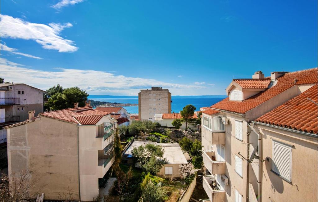 an aerial view of a city with buildings at Cozy Apartment In Makarska With Wifi in Makarska