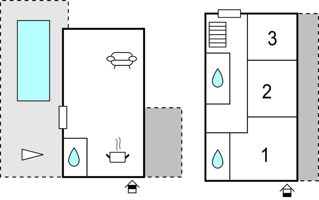 Plan piętra w obiekcie Nice Home In Blato With House Sea View