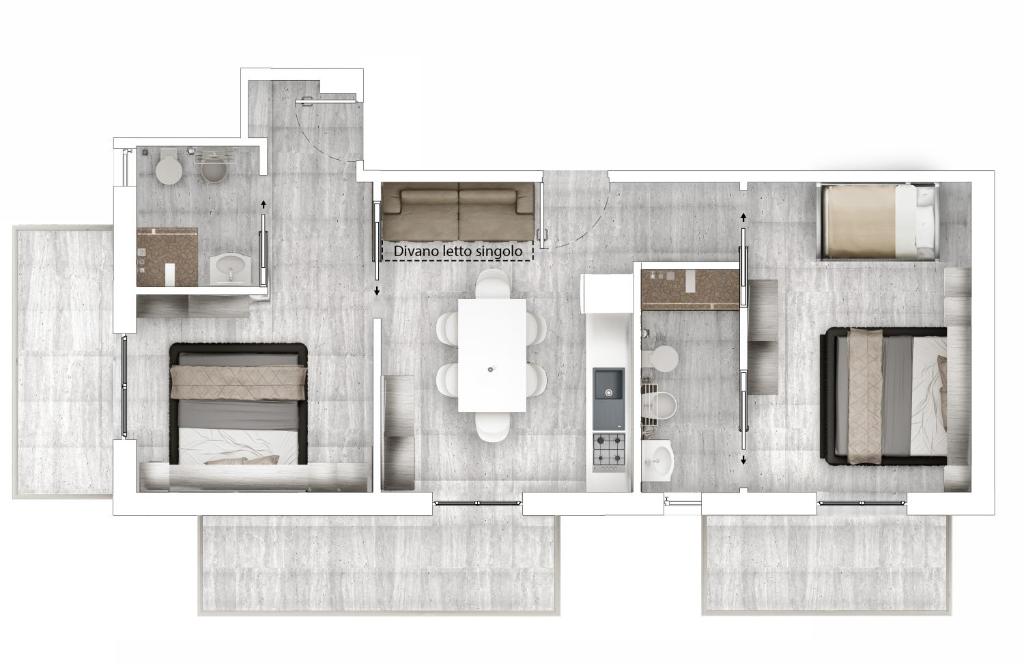 Půdorys ubytování Hotel Riz
